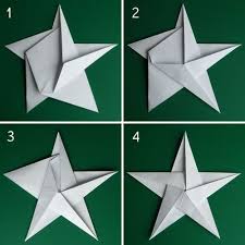 If you're looking for an easy, inexpensive paper decoration for a christmas or new year's eve party i also love a quick and easy christmas project which means these simple diy christmas stars are my new favourite thing to make! Folding 5 Pointed Origami Star Christmas Ornaments Christmas Origami Xmas Crafts Origami Stars