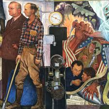 Pan American Unity Mural Detail Diego Rivera 1940 San Francisco City College Photo H Hughes Diego Rivera San Francisco City City College