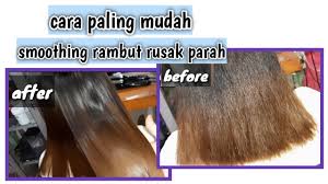 Cara meluruskan rambut (straightening hair ). Cara Smoothing Warna Dalam Satu Langkah Youtube