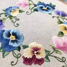 Pin On Embroidered Flowers