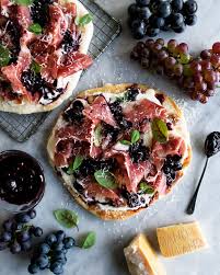 Prosciutto Piadina With Parmesan Fonduta Balsamic Grapes The Original Dish Recipe In 2020 Prosciutto Food Italian Recipes