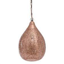 Modern led chandelier lighting branch led rose gold ring hanging lamp 3 option. Rose Gold Moroccan Jali Etched Raindrop Hanging Pendant Light