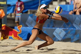20170728 beach volleyball wm vienna 2025.jpg. Anouk Verge Depre Lunges For A Tough Serve Down Her Line Vbm Staff Photo Volleyballmag Com