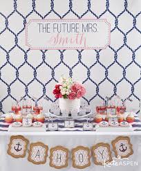 Color Inspiration Pink Navy Prep With Free Printables Kate Aspen Blog Nautical Theme Bridal Shower Bridal Shower Desserts Table Bridal Shower Desserts