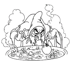 Images of the evil queen from snow white and the seven dwarfs. Snow White Witch Coloring Pages Coloring And Drawing