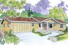 The houses fuse modernist ideas and styles with notions of the american western period working ranches to create a very informal and casual living style. Ranch House Plans Gatsby 30 664 Associated Designs