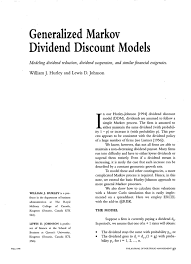 Yes no adjust margins over Generalized Markov Dividend Discount Models The Journal Of Portfolio Management