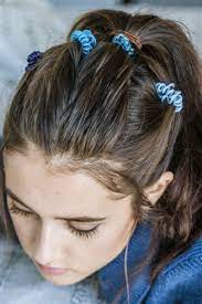 Kitsch Hair Coils Spiral Hair Ties Telephone Cord Hair Ties Denim By Kitsch Kitsch Hair Styles Y2k Hairstyles Beautiful Hair