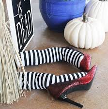 Glittered witch shoe candy dishes. 31 Spooky Halloween Witch Craft Ideas Feltmagnet