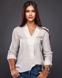 Miss Turkey Universe 2016 Tansu Sila Cakir Fashion Beauty Girl Long Sleeve Blouse