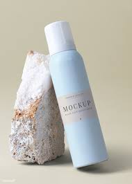 Download Premium Psd Of White Spray Bottle Psd Mockup Against A Rock In 2020 Beauty Products Mockup Blue Spray Bottle Spray Bottle