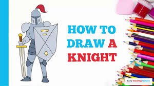How to draw a knight. How To Draw A Knight In A Few Easy Steps Drawing Tutorial For Kids And Beginners Youtube