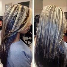 The hairstyle and the highlights portrayed over here is a little different as if the top portion of the hair is one color the blonde highlights with side swept fringe bangs on forehead. Highlights From Top To Ends Hair Styles Hair Highlights Beautiful Hair