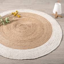 Zur wunschliste hinzufügen zur vergleichsliste hinzufügen. Juteteppich D120 Cm Bord Weiss Teppiche Matten Eminza