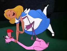 Alice In Wonderland Gif Of Alice Tickled By The Flamingo Hahaha Alice In Wonderland Alice In Wonderland Disney Alice In Wonderland Gif