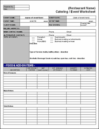 Create, edit, save, download templates for spreadsheets Catering Bid Worksheet And Proposal Agreement Templates