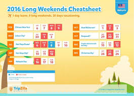 9 Long Weekends In Malaysia In 2016 Long Weekend Malaysia State Holidays