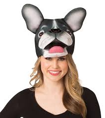 Rasta Imposta Dog Head Bulldog Unisex Adult One Size Brown Costume Hat Mask