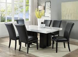 Dining room small dining table and chair set black and white dining. Camila Rectangular Dining Room Set W Black Chairs By Steve Silver Furniture Furniturepick