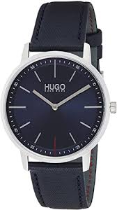 New hugo boss mens womans black brown blue designer leather watch straps. Amazon Com Hugo By Hugo Boss Men S Year Round Stainless Steel Quartz Watch With Leather Strap Blue 20 Model 1520008 Clothing Shoes Jewelry