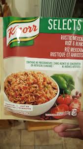 Quick and easy to prepare knorr selects rice sides are great as part of a delicious main meal or as a standalone side dish. Knorr Selects Rustic Mexican Rice Beans Reviews In Packaged Side Dishes Chickadvisor