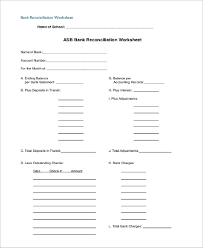 Income statement (profit and loss) worksheet. Free 9 Sample Bank Reconciliation Forms In Pdf Ms Word Excel