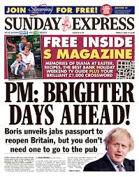 You have not entered a personalised message yet. Sunday Express 2021 04 04