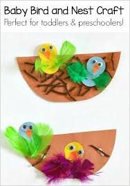 Spring Or Easter Craft For Kids Nest And Baby Bird Craft