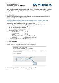 Login screen appears upon successful login. Umstellungsassistent 1 Hinweise 2 Alias Vergeben Vr Bank Eg