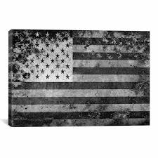 Black And White Us Flag Meaning Flags U S A Grunge Graphic Art On Canvas With Images Canvas Art