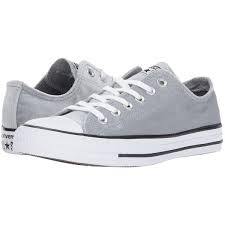 Converse Chuck Taylor All Star Ox Velvet Wolf Grey White White 45 Liked On Polyvore F Converse Chuck Taylor Converse Converse Chuck Taylor All Star