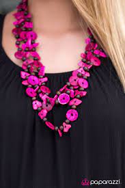 Living The Tropical Life Pink Pink Necklace Paparazzi Pink