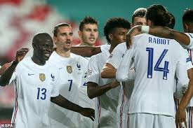 Équipe de france de football. N Golo Kante Salutes His France Teammate Paul Pogba After His Nations League Victory Over Portugal Fr24 News English
