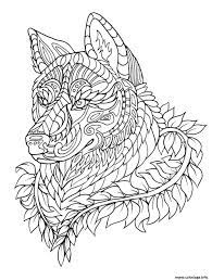 Dans ce coloriage danimaux la tete de loup est dessinee a la maniere des mandalas avec beaucoup de petits details a colorier a linterieur. Coloriage Mandala Tete De Loup 68521