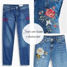 Risultati immagini per jeans con patch floreali