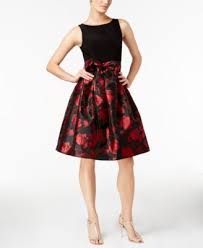 Jessica Howard Sash Belt Fit Flare Dress Macys Com Fit Flare Dress Dresses Cocktail Dress Party