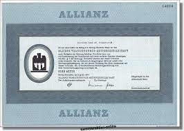 840400) ist im moment für ein paar dinge bekannt: Allianz Versicherungs Aktiengesellschaft Altes Druckbild Gesuchter Jahrgang Mit Coupons
