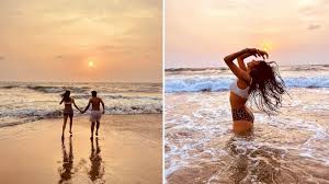 .photos download for commercial use in hd high resolution jpg images format. Janhvi Kapoor Runs Off Into The Sunset With Friend Takes A Dip In The Sea And Poses On The Beach See Photos Bollywood Hindustan Times
