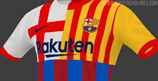 2020/21 kit gets positive response from barcelona squad. Using Leaked Home Design Fc Barcelona 21 22 Full Crest Kit Concept Footy Headlines