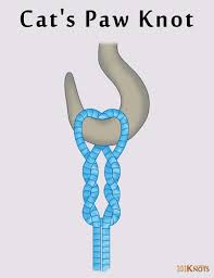 The cat's paw knot is a common fishing knot often used to attach rope or cord to various objects. Cat S Paw Knot 101knots