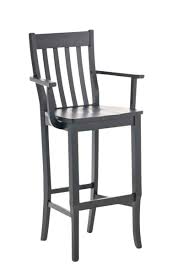 Buy wholesale Bar stool Manda with armrests black 47x47.5x116.5 black Wood  Wood