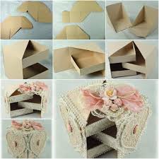 Usually i buy mine at a scrapbooking store but sometimes i also find some beautiful papers on ebay. 15 Lovely Homemade Gift Boxes