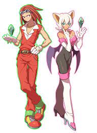 rouge the bat and knuckles the echidna (sonic) drawn by kudou_akira |  Danbooru