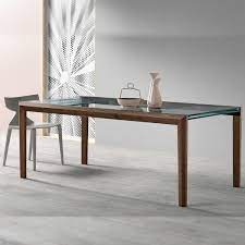 Lapsus Extendable Glass Dining Table By Tonelli Klarity Glass Furniture Glass Dining Table Glass Dining Table Rectangular Contemporary Dining Table