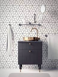 geometric wallpaper removable wallpaper modern wallpaper bathroom wallpaper peel and stick self adhesive wallpaper 247 bathroom inspiration decor bathroom wallpaper modern bathroom wallpaper