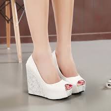 Flower Girl Shoes Summer New Super High Heels Thick Bottom Platform Wedges Fish Mouth Han Edition Fashi Wedge Wedding Shoes Bride Heels Wedding Shoes Platform