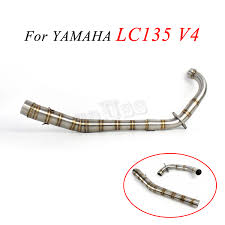 #lc135 #lc135modified #fullrestore lc135 v3 v4 v5 modified compilation limited edition 2020#14 good news guys!!!! For Yamaha Yzf Lc135 V4 Lc 135 4 Gears Motorcycle Exhaust Front Link Middle Pipe Moveable Escape Moto Slin 0n Systems Modified Exhaust Exhaust Systems Aliexpress