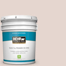 Behr Premium Plus 5 Gal 770a 2 Kangaroo Tan Satin Enamel Low Odor Interior Paint And Primer In One 705005 Interior Paint Patio Flooring Exterior Paint