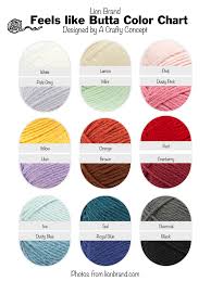 lion brand yarn free color charts