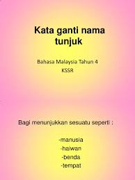 Kata ganti nama diri kata ganti nama tanyakata ganti nama tunjuk kata ganti nama tempat 8. Kata Ganti Nama Tunjuk Cikgu Aisha